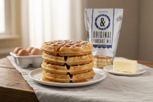 Market&Home Waffles with bag in the background